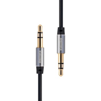 REMAX AUX кабел Remax RL-L100, 3.5mm мини жак, 1m, черен (RL-L100 Black)