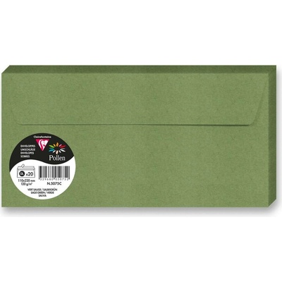 Clairefontaine - barevná obálka - 20 ks, tm. zelená