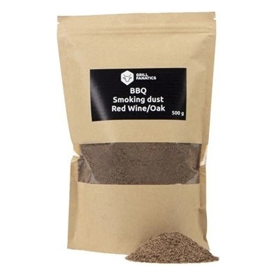 Grill Fanatics Red Wine/Dub dřevěné piliny BBQ 500g