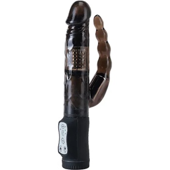 Image 1 of Seven Creations мф Вибратор с анална приставка "black roger" 16 см