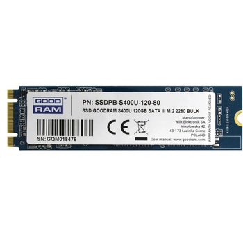 GOODRAM S400U 120GB, SSD, SATAIII, SSDPB-S400U-120-80