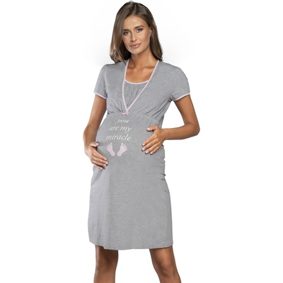 Italian Fashion nočná košeľa Carlina kr.r. šedá
