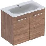 Geberit Комплект стенен шкаф с мивка Geberit Selnova, орех, 2 врати, 80 см (501.258.00.1)