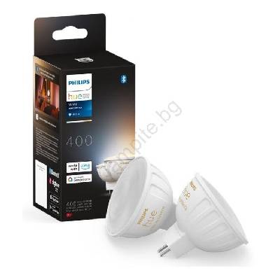 К-кт 2x LED Димируема крушка Philips Hue WA GU5, 3/MR16/5, 1W/12V 2200-6500K (P5827)