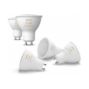 Philips White Ambiance GU10 LED spot pack of 5 (400lm), dimmable LED lamps for the Hue lighting system with warm white/cold white light, smart light control via voice and app - 8721103090836 - mallbg