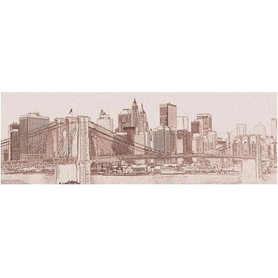Dimex M-305 vliesová fototapeta na zeď Manhattan painting brown rozměry 330 x 110 cm