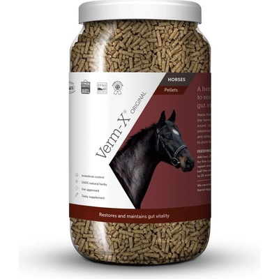 Verm-X Přírodní pelety proti střevním parazitům pro koně 0,25 kg