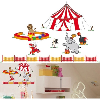 W&G Samolepky na stenu Circus, Circus 74308 60 x 35 cm