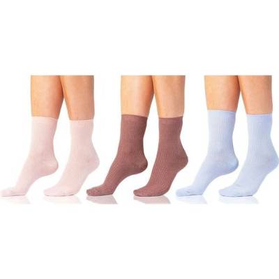 Bellinda GLAM TOUCH SOCKS 3x dámske ponožky 3 ks BE485939 svetlo modrá hnedá ružová