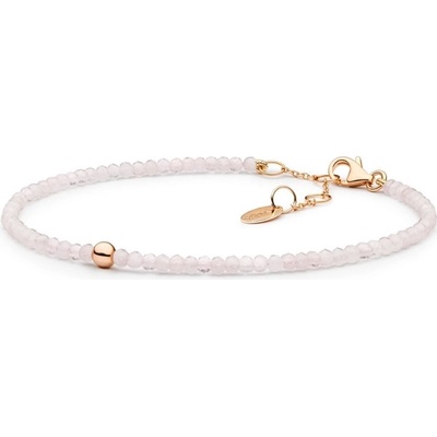 Gaura Pearls Korálkový náramek s růžovým křemenem Joela 222-56B Růžová