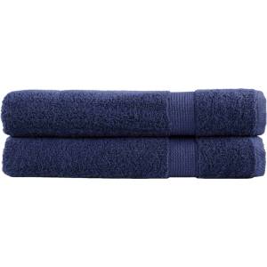 vidaXL Премиум кърпи SOLUND 2 бр нейви сини 100x200 см 600 gsm (137269)