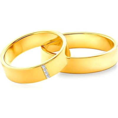 SAVICKI Сватбени халки: злато, полукръгъл профил. 5 мм