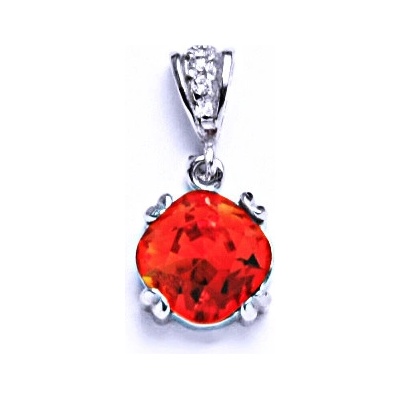 Čištín Stříbrný přívěšek Swarovski krystal FireopalP 1225/2