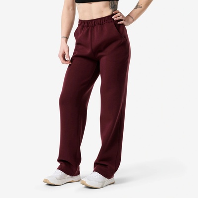 DECATHLON Dámske pohodlné rovné tepláky bordové