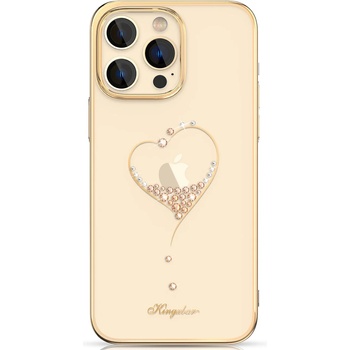 Kingxbar Кейс Kingxbar Wish Series за iPhone 14 Plus, декориран със златисти кристали (KXG0055111)