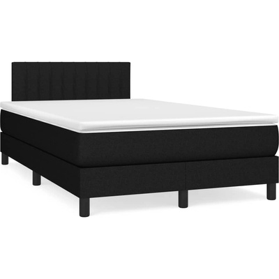vidaXL Боксспринг легло с матрак и LED, черно, 120x190 см, плат (3270055)