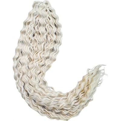 Ariel brčky kučeravé Crochet Braids Biely Blond 56D: 75cm 300g