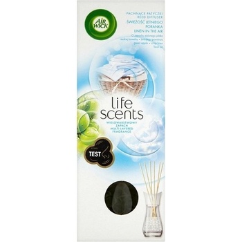 Air Wick Reed Diffuser Life Scents Linen in the air - Bielizeň v vánku vonné tyčinky osviežovač vzduchu 30 ml