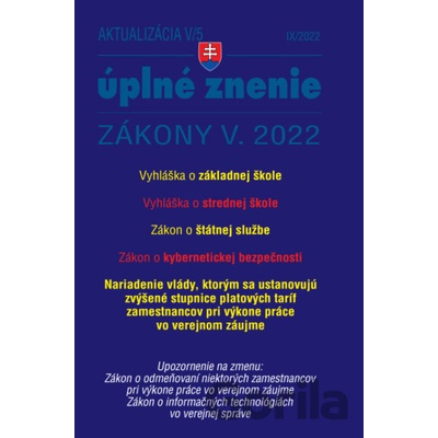 Aktualizácia V/5 / 2022 - štátna služba, inf. technológie verejnej správy