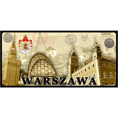 Mesto Warszawa - ceduľa 30cm x 20cm Plechová tabuľa