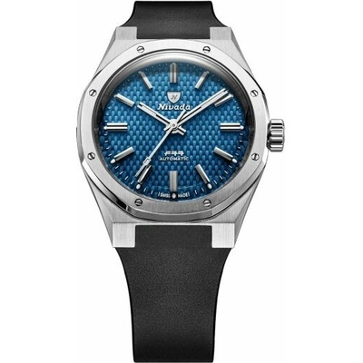Nivada Grenchen F77 SST Blue MK2 Black Rubber