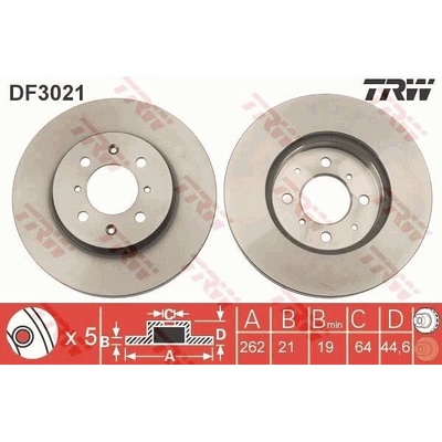 Brzdový kotúč TRW DF3021