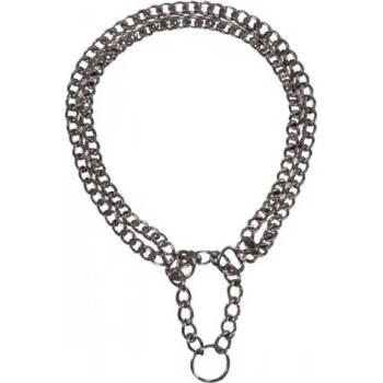 TRIXIE Choke Chain Double Row Chromed - Двоен метален нашийник, колие за кучета 65см / 0.25 см