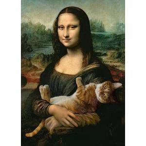 Trefl - Puzzle Mona Lisa and Purring Kitty - 500 piese