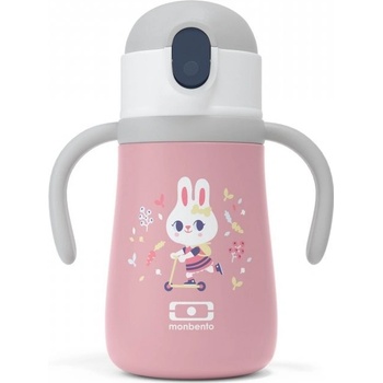 Monbento dětská termoláhev Stram pink Bunny 0,36 l
