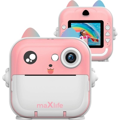 Fotoaparát digitální MAXLIFE MXPC-100 PINK dětský s tiskárnou – Sleviste.cz