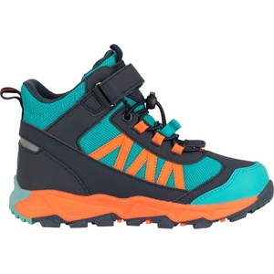 Trollkids Детски туристически обувки Trollkids Kid's Tronfjell Hiker Mid Walking boots - Atlantic Blue / Dark Navy / Glow Orange - размер 35 (EU) (702-2416-0818)