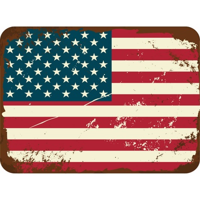Ceduľa vlajka USA