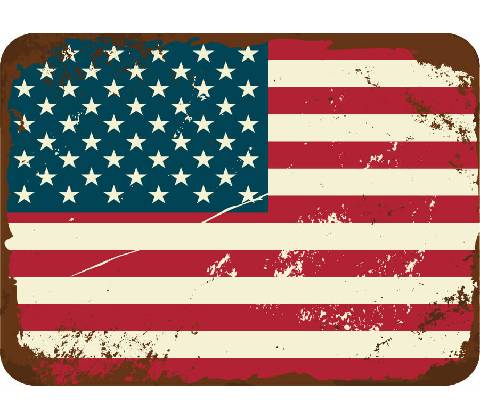 Ceduľa vlajka USA