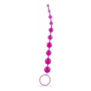 Crushious Flexible Bead Chain Pink 25.4 cm - Soft Rubber Intimate Accessory