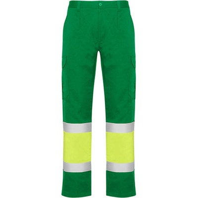 Roly Naos Letné nohavice Hi Viz HV9300 Garden Green