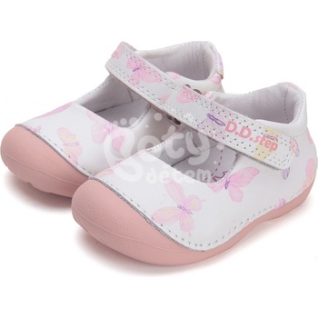 D.D.Step kožené balerínky S015-51291 white