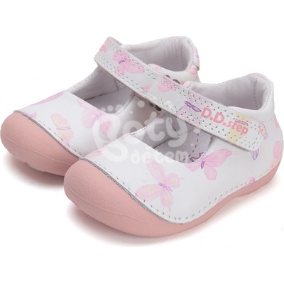 D.D.Step kožené balerínky S015-51291 white