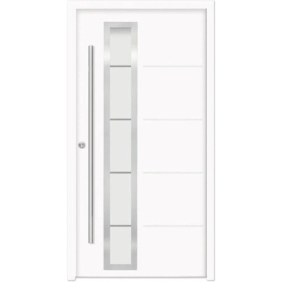 Splendoor Hliníkovo-oceľové vchodové dvere pasívne Demeter 110 x 210 cm L biele