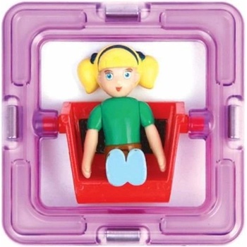Magformers Čtverec s figurkou 1 ks holčička