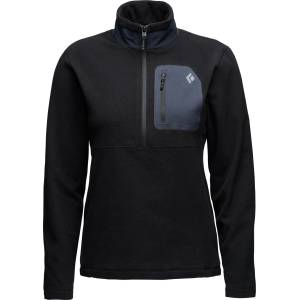 Black Diamond Дамски поларен пуловер Black Diamond Women's Rift Half Zip Fleece Jacket Fleece jumper - Black / Black (105-7842-0113)