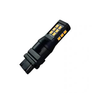  Лед крушка T25 с 28 диода 2835 chip 10-24v - оранжава