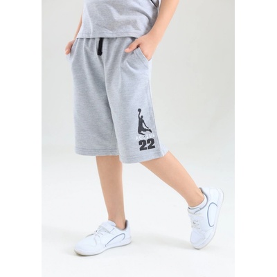 winkiki chlapecké kraťasy WTB 91429 šedý melír