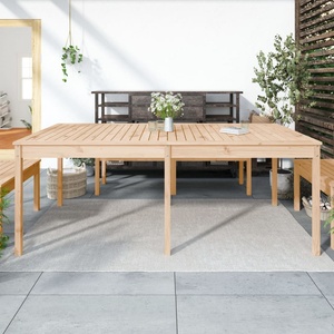 vidaXL Градинска маса, 203, 5x100x76 см, борово дърво масив (823983)