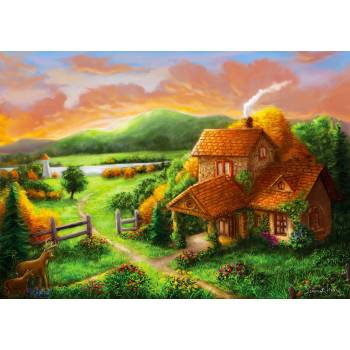 Image 1 of Enjoy - Puzzle Cottage at Dusk - 1 000 piese