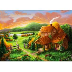 Enjoy - Puzzle Cottage at Dusk - 1 000 piese