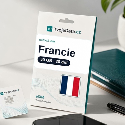 eSIM Francie 50 GB / 29 dní