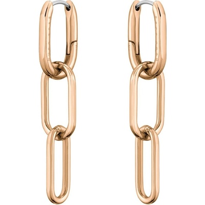 Hugo Boss Pozladené visiace náušnice 2v1 Tessa 1580202