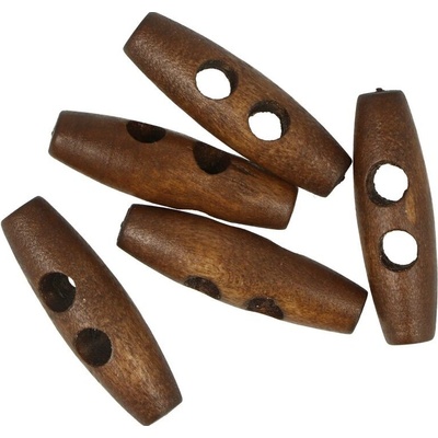 Ideal olivový knoflík kávově hnědý 40 mm 5 kusů – Zboží Mobilmania