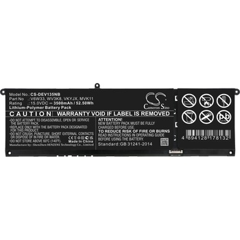 Cameron Sino Батерия за лаптоп CAMERON SINO, За DELL Inspiron 13 5310 V6W33, 15.0V, 3500mAh (3178)