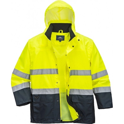 Portwest S166 Lite Two Tone Traffic reflexná bunda žltá tmavomodrá